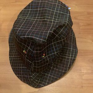 Take Pride Unisex Adult Bucket Hat Black Rainbow Plaid Gay Pride Hat